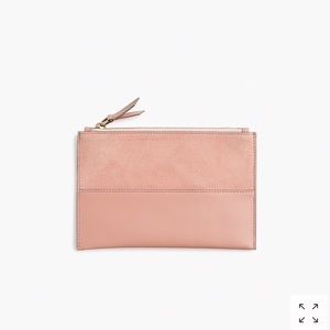J. Crew Medium Pouch in Mixed Suede NWT